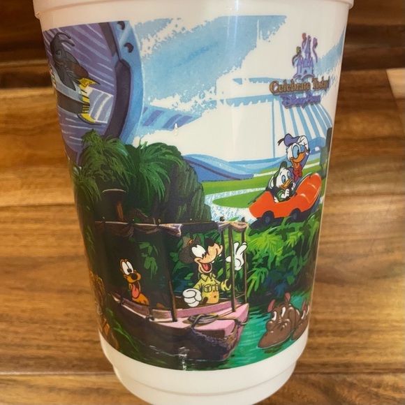 Disney Parks Haunted Railroad Cheshire Cat Mickey Souvenir Popcorn Bucket Orange - Picture 6 of 14